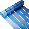 LIUYAXI Blue Satin Ribbon 1 1/2 Inch X 6 Rolls Total 60 Yards Double Faced Blue Ribbon Set for Gift Wrapping Craft Wedding Decoration