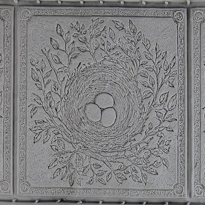 Birds Nest Clay Texture Roller (4") - Forest Set #01 - Embossing Pattern Roller for Polymer & Ceramic Clay, Pottery & Crafts