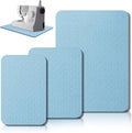 3 Pcs Sewing Machine Muffling Mat Pedal Mat Sewing Machine Pad No Slip Rubber Stay in Place Mats for Calms Vibration(Light Blue,15 x 20 Inch,14 x 9 Inch,14 x 11 Inch)