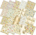 HunnmingRe 20 Pcs 10''x10'' Yellow Wildflower Quilting Fabric Square Romantic Wildflower Butterfly Quilted Fabric Bundle Spring Floral Precut Printed Patchwork Supplies for Summer DIY Sewing Craft