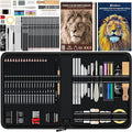 Kird Barken 112 PCS Professional Drawing Set Sketch Kit with 3-Color Sketchbook, Graphite & Charcoal Pencils,Sketching Supplies for Shading & Blending – Ideal for Artists, Adults, Teens & Beginners