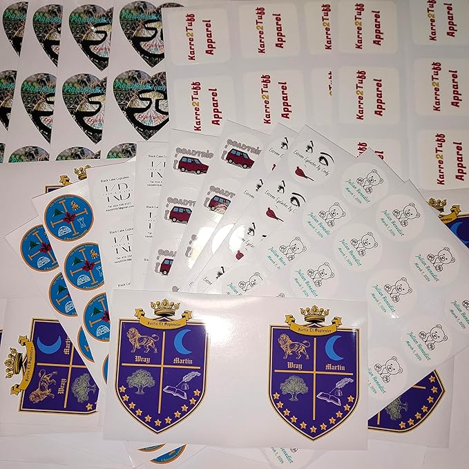 Custom Sticker Label Design Your Own Personalized Stickers Labels Decals Text Name Image Photo for Business Logo Product
