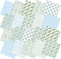 Hahafelt 10 Pcs Spring Hydrangea Quilting Fabric Bundles 20 x 20 Inch Dusty Blue Hydrangea Floral Squares Quarters Fat Fabric by The Yard Sewing Precut Patchwork for Spring Summer DIY Craft Decor
