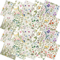 Hahafelt 10 Pcs Spring Wildflower Floral Fat Quilting Fabric Bundle 20 x 20 Inch Fabric Square Pastel Flower Quarters by The Yard Patchwork Precuts Supplies for Spring Summer DIY Sewing Craft