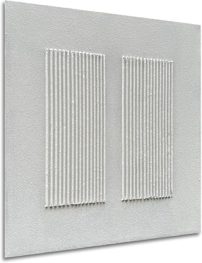 Art 24x24-inch White Textured Abstract Art Oil Painting in Modern Minimalist Style, Suitable for use as a Home Decoration Item and for Display on The Office Wall