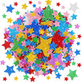 1376Pcs Foam Star Stickers,Glitter Foam Stickers Small Large Star Shape Sticker Self Adhesive,8Sheets Colorful Sticker for Kids Reward Arts Crafts Supplies Scrapbook Christmas Decor(8,Multicolor)