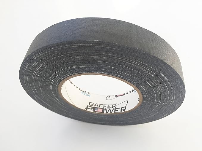 Professional Premium Grade Gaffer Tape - Black | Heavy Duty Pro Gaff Tape | Secures Cables | Holds Down Wires Leaves No Sticky Residue | Easy to Tear | Multipurpose | Better Than Duct Tape