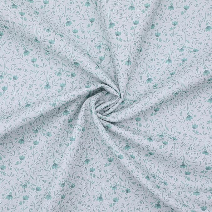 Tinyspool & Co. 100% American Cotton Fabric – 3 Yard Cut Quilting Fabric – Prewashed Preshrunk Yardage for Quilt Backing Borders Binding Sewing Crafts – Merry Mermaid No.10 – Mint White