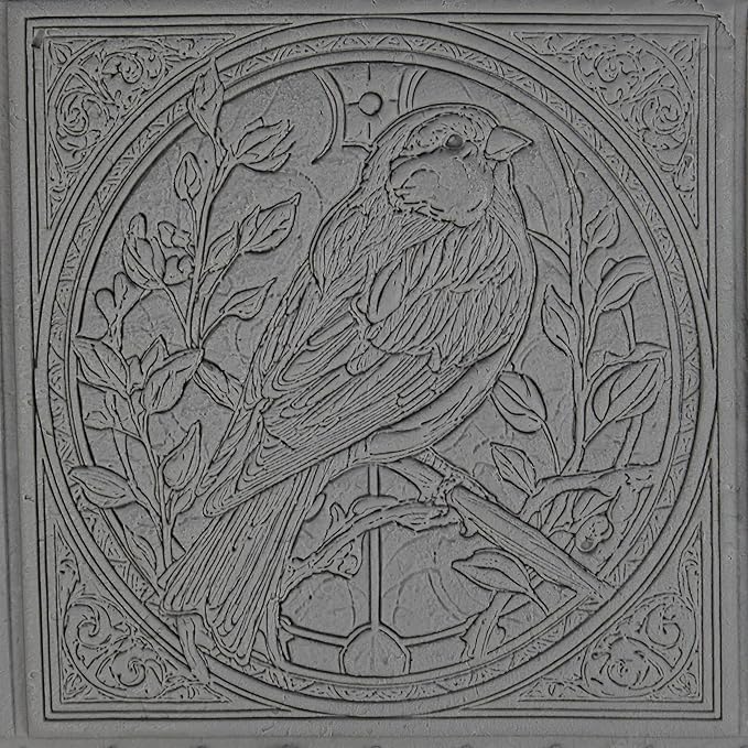 Goldfinch Clay Texture Roller (4") - Bird Set #02 - Embossing Pattern Roller for Polymer & Ceramic Clay, Pottery & Crafts