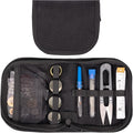 Military Sewing Kit, Army Survival Sewing Kit with Buttons for Men, Women, Small Repair Sewing Tools with Zipper in Nylon Case for Adults Basic for Home, Outdoor, Tactical EDC Sew Kit (Black, 1 Pack)