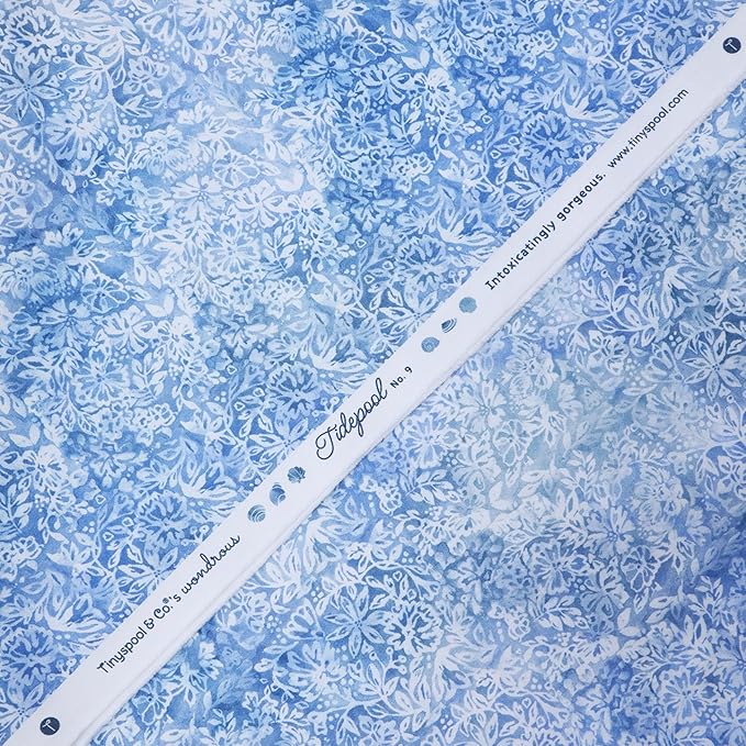 Tinyspool & Co. 100% American Cotton Fabric – 3 Yard Cut Quilting Fabric – Prewashed Preshrunk Yardage for Quilt Backing Borders Binding Sewing Crafts – Tidepool No.9 – Blue Mist