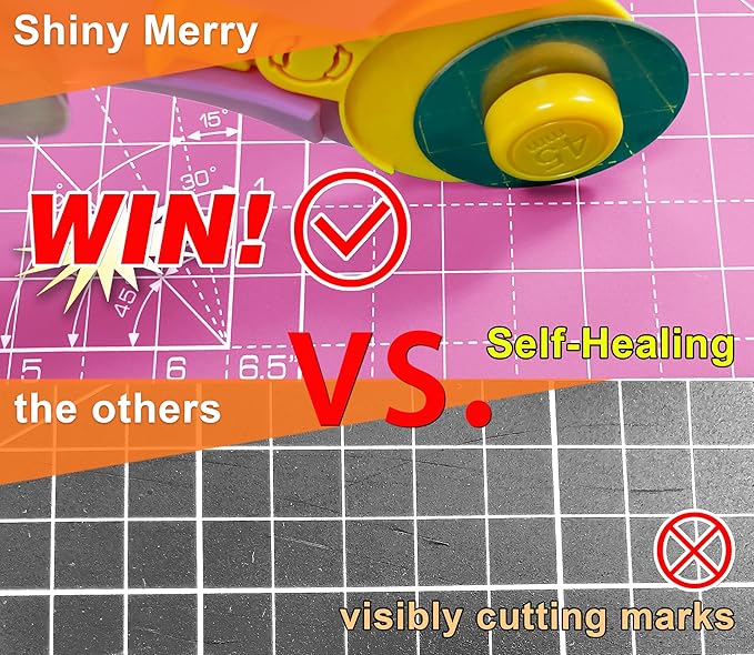 Self Healing Cutting Mat A3 12"x18" – Double Sided 5-Ply Craft Mat for Sewing, Quilting, Fabric, Scrapbooking – Pink/Purple