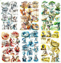 90 PCS Greek Mythology Scrapbook Stickers – Vintage Clear Aesthetic Sticker with Gods, Temples, Statues, Creatures, Ancient Ruins – Greek History Stickers for Journaling, Art Crafts Projects