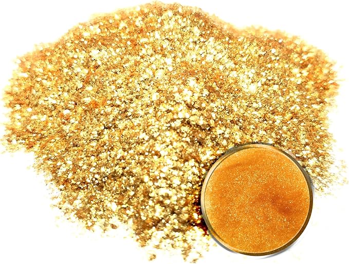 Eye Candy Pigments Premium Gold Mica Powder - 14k Nugget Gold (25gr) - for Epoxy, Resin, Soap, Paint, Woodworking, Acrylic Pouring, Bath Bombs, Fishing Lures - DIY Arts and Crafts Additive