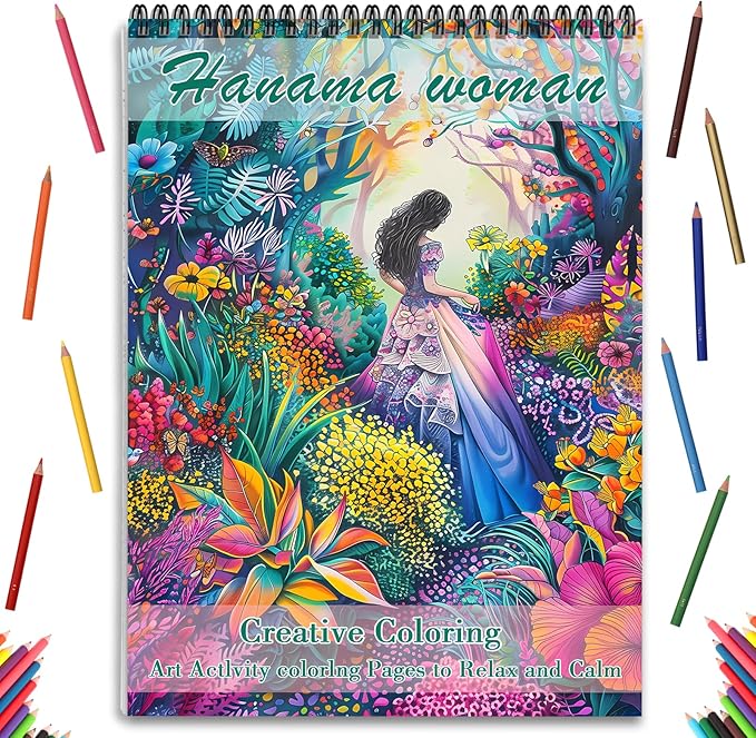 Anxiety Coloring Book for Adults, Coloring Book for Adults Relaxation, 24 Pages Coloring Books for Women Stress Relief, Spiral Bound Page Printed Single-Sided, Mindfulness Gifts for Women to Relax