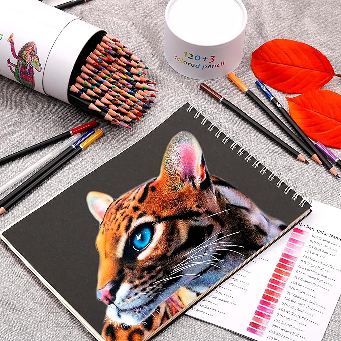 KALOUR Premium Colored Pencils,Set of 120 Colors,Artists Soft Core with Vibrant Color,Ideal for Drawing Sketching Shading,Coloring Pencils for Adults Beginners