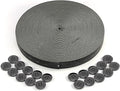 Flat Sewing Band Spool with Buttonholes, Elastic Stretchable, Ideal for DIY Waistbands and Necklines (Black, 3/4 inch × 20 Yards)