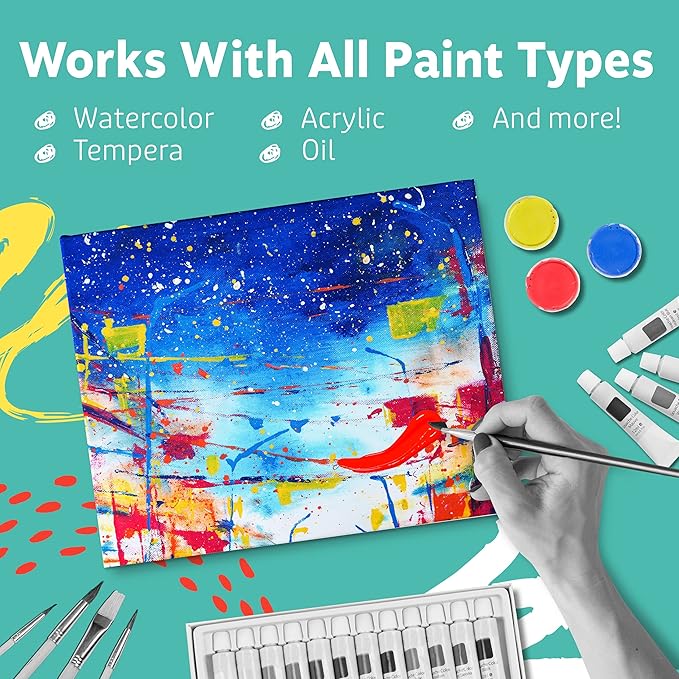 Artlicious Canvases for Painting - Pack of 24, 8 x 10 Inch Blank White Canvas Boards - 100% Cotton Art Panels for Oil, Acrylic & Watercolor Paint