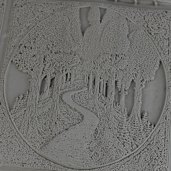 Forest Path Clay Texture Roller (4") - Forest Set #01 - Embossing Pattern Roller for Polymer & Ceramic Clay, Pottery & Crafts