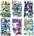 180 PCS Fantasy Midnight Aesthetic Scrapbook Stickers – Boho Watercolor Dreamy Night Sky, Moon, Stars, Girls, Crystal Ball, Witchy Celestial, Galaxy Clear Stickers for Journaling, Resin Crafts, Laptop
