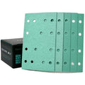 Serious Grit - 3" x 5" (80mm x 133mm) 14-Hole Sanding Sheet Assortment - 80, 120, 150, 180, 220 Grit (10 of Each) - Fits Festool RTS 400 & Mirka Deos 353 - Hook & Loop Sandpaper - 50 Pack Box