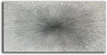 YaSheng Art - 24x48 Inch Abstract Art Oil Paintings on Canvas Thick silver Abstract Artwork Modern Home Decor Canvas Wall Art 24x48inch
