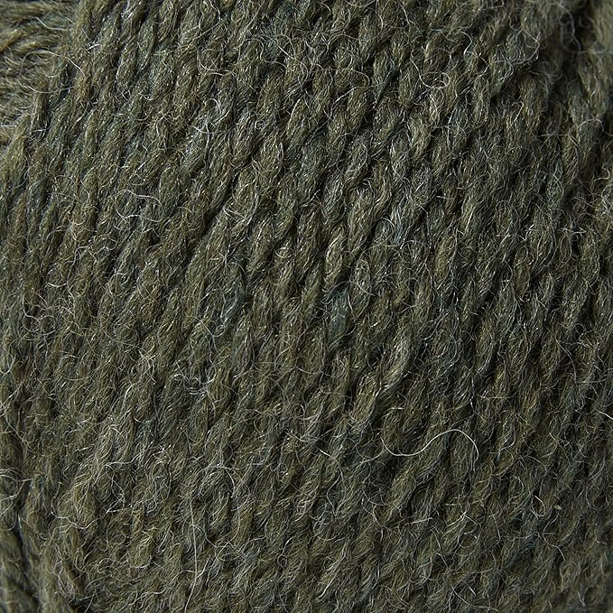 100% Merino Wool Yarn, 3-Ply Luxurious and Soft Yarn for Hand Knitting & Crocheting (Forest Green, 1Ball)