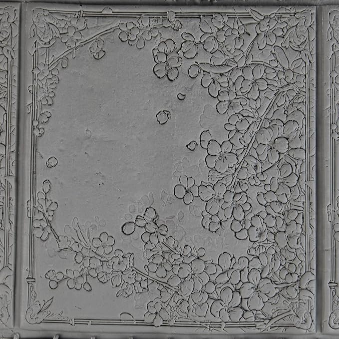 Cherry Blossom Clay Texture Roller (4") - Flower Set #01 - Embossing Pattern Roller for Polymer & Ceramic Clay, Pottery & Crafts