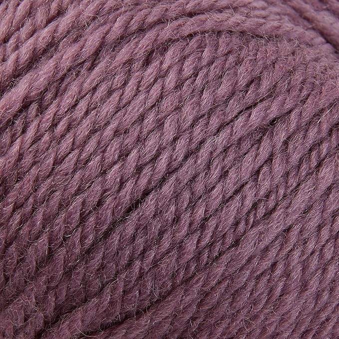100% Merino Wool Yarn 3-Ply Luxurious and Soft Yarn for Hand Knitting & Crocheting (Grape Purple,1Ball)