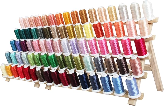 Threadart 80 Color Polyester Embroidery Machine Thread Set - Includes Sets C&D | 500M Spools 40wt | for Brother Babylock Janome Singer Pfaff Husqvarna Bernina Machines