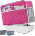 AMOIGEE Sewing Machine Cover for Brother, Singer, Janome – Quilted Dust Cover with Storage Pockets, Padded Protective Sewing Machine Case Fits Most Standard Sewing Machines (17" x 7" x 12")