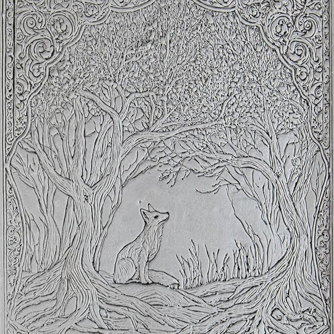 Woodland Life Collection 4-Pack Clay Texture Rollers (4") - Forest Set #01 - Embossing Pattern Rollers for Polymer & Ceramic Clay, Pottery & Crafts