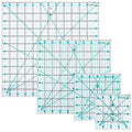 Quilting Ruler and T-Shirt Alignment Tool Set, Square Acrylic Rulers for Quilting and Sewing, Precise Fabric Cutting, Tshirt Ruler Guide (Blue-Simple Package)