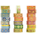20 Rolls Chinese Style Washi Tape Set, Ancient Palace Pattern Decorative Masking Tapes with Gold Foil, Oriental for Craft, Scrapbook, DIY, Gift Wrapping (22-Splendor of Chang’an)