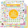 Bloom Daily Planners Planner Sticker Value Pack (13 Unique Sheets / 1,000+ Stickers) - New Variety Assortment Bundle for Planning & Decorating
