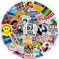 100Pcs DJ Stickers and Decals for Laptop, Water Bottle - DJ Gifts & Party Supplies - Rave, Music Stickers - Gift for Women & Men