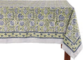 ATOSII Amara 100% Cotton Rectangle Fall Tablecloth, Handblock Floral Linen Table Cloth for Kitchen Dining Table I Parties Weddings Christmas I Fall Home Decor 60 X 108 Inches I 8 Seater