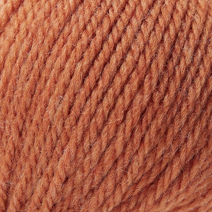 100% Merino Wool Yarn, 3-Ply Luxurious and Soft Yarn for Hand Knitting & Crocheting (Amber, 1Ball)
