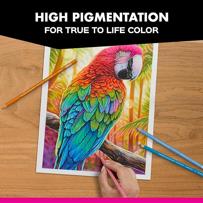 Prismacolor Premier Colored Pencils, Soft Core, Assorted Colors, 24 Count - Durable, Vibrant, Ultra-Smooth, Adult Coloring, Drawing, Sketching, Arts & Crafts