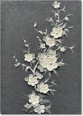 36x24 inch Hand-Painted White Flower Tree Oil Painting Modern Abstract Home Wall Decoration