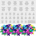 Pocket Prayer Quilt Panel Squares with Small Wooden Crosses Mini Scripture DIY Pocket Prayer Quilt for Friend Family Religious Spiritual Gift Christmas Stocking Stuffers Gifts(Stylish,Colorful)