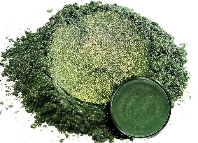 Eye Candy Pigments Premium Green Mica Powder - Bonsai Green (50gr) - for Epoxy, Resin, Soap, Paint, Woodworking, Acrylic Pouring, Bath Bombs, Fishing Lures - DIY Arts and Crafts Additive