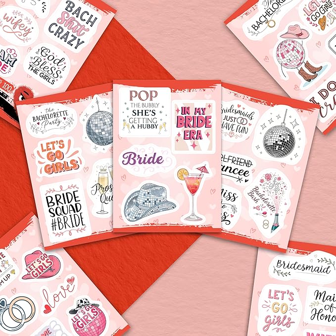 100Pcs Bachelorette Stickers for Scrapbooking, Bride Stickers for Water Bottle - Bachelorette Party Supplies - Gift for Women & Men