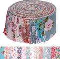 Jelly Rolls for Quilting Clearance 42 Strip 2.5" x 44" - Cotton Jelly Roll Fabric Strips for Quilting, Sewing, Blanket, Rug, Home Decor, and Purse Making, Rose Floral