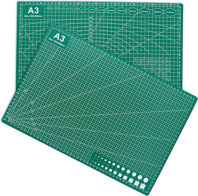 Self Healing Sewing Mat, 12inch x 18inch Rotary Cutting Mat Double Sided 5-Ply Craft Cutting Board for Sewing Crafts Hobby Fabric Precision Scrapbooking Project (A3: 12"W x 18"L)