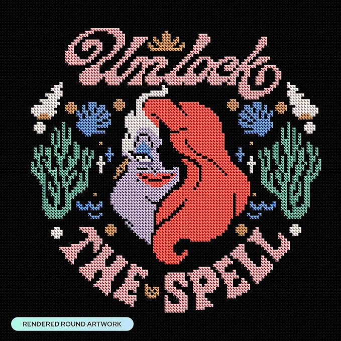 DIAMOND ART CLUB Unlock The Spell Diamond Painting Kit, Fun DIY Crafts for Adults, Round Diamond Art Canvas, 13" x 13"