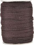 Mandala Crafts 6mm 50 Yds Roll of Brown Elastic Bands for Sewing - 1/4 Flat Elastics Cord - 1 4 Inch Braided Stretch Straps for Crafting