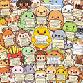 100PCS Emotional Support Animal Stickers – Affirmation Sticker Pack for Adults or Kids Cute Inspirational Buddies for Water Bottles, Laptops, Phones, Positive Quote Vinyl