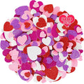300 PCS Valentines Stickers, Self-Adhesive Foam Heart Stickers Valentines Decor, 3 Sizes Glitter Valentine Crafts, Red Purple Heart Themed Decor for DIY Scrapbooking Cards Craft Supplies