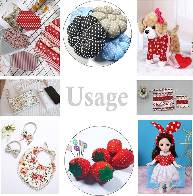 7PCS/lot Red Series Floral Cotton Fabric Quilting Patchwork Fabric Fat Quarter Bundles Fabric for Scrapbooking Cloth Sewing DIY Crafts Handmade Bags Pillows 19.7X19.7inches